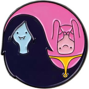 Princess Bubblegum Marceline Yin Yang Come Along With Me Adventure Time Cartoon Animated TV Show 1.2" Enamel Pin Badge in Saudi Arabia