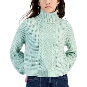 Juniors' Turtleneck Cable-Knit Sweater in Saudi Arabia
