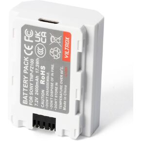 NP-FW50 Lithium-ion 1030mAh بطارية قابلة لإعادة الشحن ، تحديث بطارية كاميرا USB-C لإدخال Sony A7S II ، A7R II ، ZV-E10 ، A7 ، A7R ، A6400 ، A6500 ، A6300 ، A5000 ، A5100 ، A6000 in Kuwait