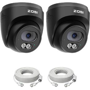 Zosi 5MP 3K C296 Aurora Lux Plug-in Wi-Fi 6 Camera ، PT Wireless Camera مع مسار تلقائي ، اكتشاف AI ، ليلة كاملة اللون ، ضوء ذكي وتنبيه صفارات الإنذار ، الصوت ثنائي الاتجاه ، التخزين المحلي in Kuwait
