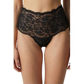 High Waisted Lace Thongs for Women - Rise Lacy Thong Underwear - Sheer High Waist Coverage Plus Size Women's Sexy Panties in Saudi Arabia