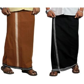 حدود ثالاباثي الملونة للرجال، دوتي واحد/مقاس 1.28 × 2.00 متر/عبوة كومبو مكونة من قطعتين in Kuwait