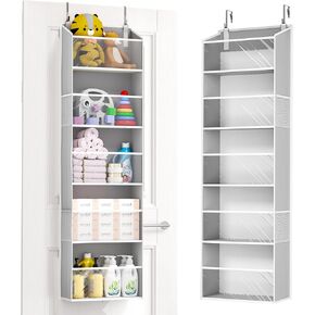 Ulg Over the Door Organizer مع 6 جيوب كبيرة من الجيوب الجانبية ، و 50 رطلاً منظمًا للوزن منظم غرفة النوم ، والحمام ، والمخزن ، وتخزين الحضانة ، والبيج. in Kuwait