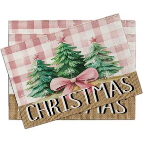Winter Christmas Skiing Table Runner, Xmas Tree Snowman Deer Kitchen Dining Table Decoration, Holiday Burlap Indoor Outdoor Home Decor Party Supply 13 x 72 Inches in Kuwait
