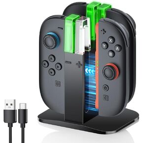 شحن Dock استبدال Switch & Charger for Switch OLED for Joy Cons ، محطة شحن للتبديل مع سلك USB Type-C- Black in Kuwait