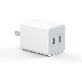LCGENS USB C Wall Charger Block 20W, 2-Pack Dual Port PD Power Delivery Fast Type C Charging Block Plug Compatible with iPhone 11/12/13/14/15/16/Pro Max, XS/XR/X, Ipad Pro, Samsung Galaxy in Kuwait