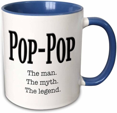3Dross pop-pop The Man the Myth the Legend Grandpa Grandfather Ceramic Mug ، 15-Ounce in Kuwait