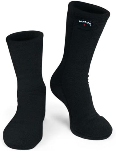 Polar Feet Cozy Fleece Socks for Men & Women | Super Stretchy Non-Constricting Fit | Warm, Soft, Comfortable Extra Wide Socks in Saudi Arabia