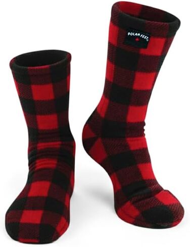 Polar Feet Cozy Fleece Socks for Men & Women | Super Stretchy Non-Constricting Fit | Warm, Soft, Comfortable Extra Wide Socks in Saudi Arabia