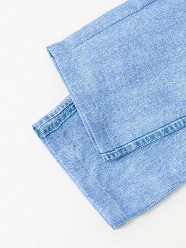 1 Piece Boys' Loose Fashion Jeans: Light Blue Washed Straight-Leg Casual in Saudi Arabia
