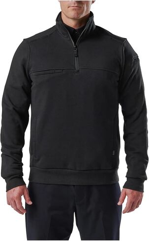 5.11 Tactical Men's Job Shirt 1/4 Zip 2.0 – Water-Resistant Fleece, 100% Cotton, Style 72534ABR, Black, XX-Large Tall in Saudi Arabia
