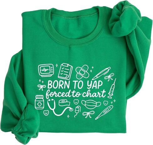 Born To Yap Forced To Chart Sweatshirt Women Crewneck Born To Yap Forced To Chart Shirt in Saudi Arabia