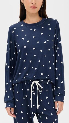 Z Supply Women's Classic Heart Long Sleeve Top in Saudi Arabia