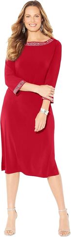 Women's Plus Size Stud Accent Shift Dress in Saudi Arabia