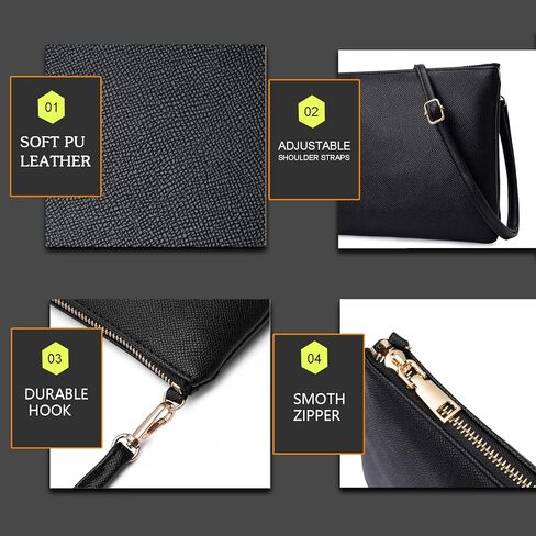 Small Crossbody Bags for Women Trendy Clutch Purse PU Leather Shoulder Bags with Adjustable Strap in Saudi Arabia