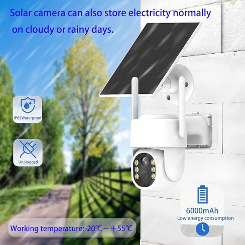 4MP Solar Security Camera, Outdoor Security Camera, 1 Camera kit Without Subscription, Outdoor Bird Camera, 360° pan and tilt, Automatic Tracking, Color Night Vision, 2.4G WiFi in Saudi Arabia