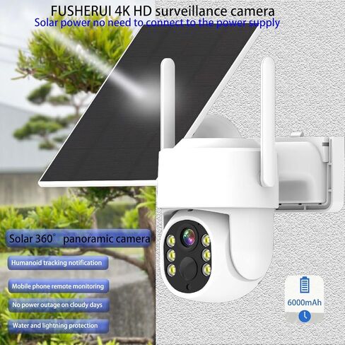 4MP Solar Security Camera, Outdoor Security Camera, 1 Camera kit Without Subscription, Outdoor Bird Camera, 360° pan and tilt, Automatic Tracking, Color Night Vision, 2.4G WiFi in Saudi Arabia