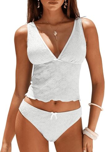 ZAFUL Cute Tankini Swimsuits for Women High Cut Lace Bathing Suit Tummy Control Two Piece Swimsuit 2026 in Saudi Arabia
