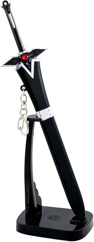FAYAIALO 8.7 inches SAO Kirito Elucidator Dark Repulsor Sword Mini Metal Katana Samurai Sword Model Keychains Collection Gift in Saudi Arabia