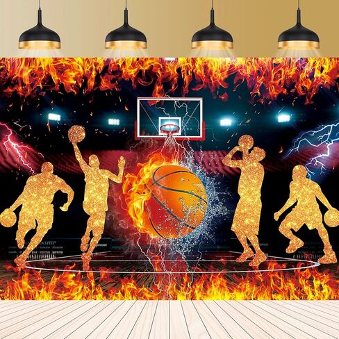 Basketball Theme Backdrop for Photography 7x5FT Star Slam Dunk Basketball Sports Background for Boys Basketball Happy Birthday Party Decorations Supplies in Saudi Arabia
