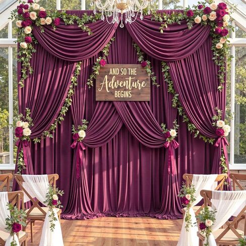 10ftx12ft تجاعيد حرة الستار الخلفي الأبيض ، 2 لوحات 12 قدم ارتفاع الستائر خلفية الزفاف الأبيض ، قطعة قماش حريري للبوليستر لقطات عيد ميلاد خلفية الحفلة الخلفية لفات in Kuwait