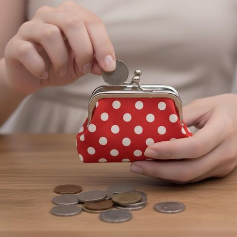 Small Floral Coin Purse Clasp Design-Floral Mini Wallet Change Pouch with Kiss Lock Frame for Women Keys Cards Cash Holder in Saudi Arabia
