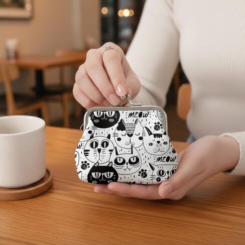 Small Floral Coin Purse Clasp Design-Floral Mini Wallet Change Pouch with Kiss Lock Frame for Women Keys Cards Cash Holder in Saudi Arabia