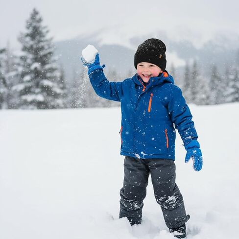 Kids Black Knit Beanie, 2-8 Years Thick Winter Cap for Cold Weather Protection in Saudi Arabia