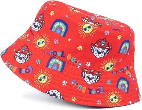 Paw Patrol Reversible Bucket Hat Boys | Kids Toddlers Chase Blue and Marshall Red Characters Sun Cap | Movies TV Series in Saudi Arabia