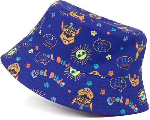 Paw Patrol Reversible Bucket Hat Boys | Kids Toddlers Chase Blue and Marshall Red Characters Sun Cap | Movies TV Series in Saudi Arabia