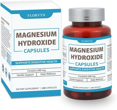 Magnesium Hydroxide Capsules, Gentle Osmotic Digestive Regularity Support, Helps Maintain Comfortable Bowel Routine, Daily GI Balance for Adults - 120 Capsules in Saudi Arabia