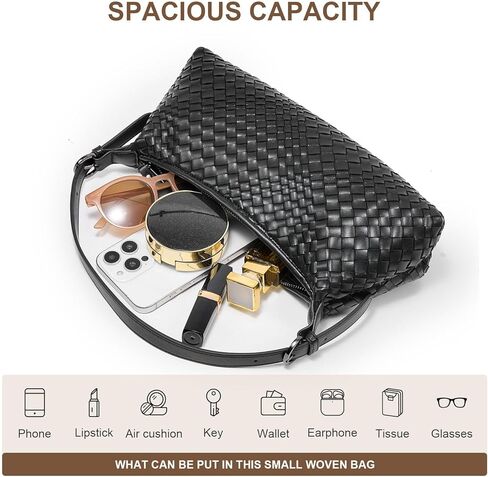 Woven Crossbody Bag Small Woven Purses for Women Braided Purse in Saudi Arabia