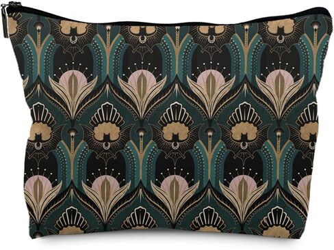 Goth Spooky Gifts for Women, Gothic Horror Skeleton Black Makeup Bag Cosmetic Pouch in Saudi Arabia