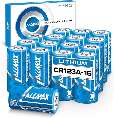 Allmax CR123A Lithium Batteries (48 Count) – Longest Lasting, Leakproof, 10-Year Shelf Life – Perfect for Digital Cameras, Security Systems, and More – 3V in Kuwait