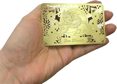 DMtse Feng Shui Pi Yao/Pixiu البطاقة الذهبية الثروة Porsperity النجاح التوازن السلام تميمة حظا سعيدا البطاقة الذهبية النجاح السلام in Saudi Arabia