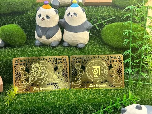 DMtse Feng Shui Pi Yao/Pixiu البطاقة الذهبية الثروة Porsperity النجاح التوازن السلام تميمة حظا سعيدا البطاقة الذهبية النجاح السلام in Saudi Arabia