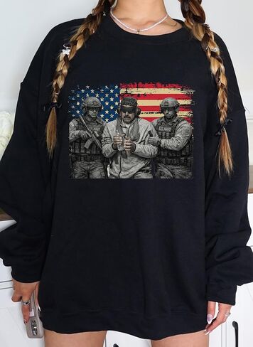 Funny Maduro Arrest USA Venezuela T-Shirt, Venezuela Libre Captured Live Maduro T-Shirt Design, Venezuelan Freedom, Multicolor in Kuwait
