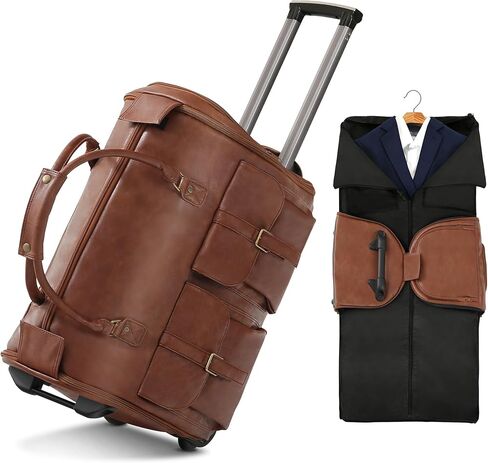 Garment Bags for Travel, 3-in-1 Convertible Duffle Bag with Wheels, Modern Carry-on Travel Bag for Suits, Foldable Rolling Suit Bag for Women Men in Saudi Arabia