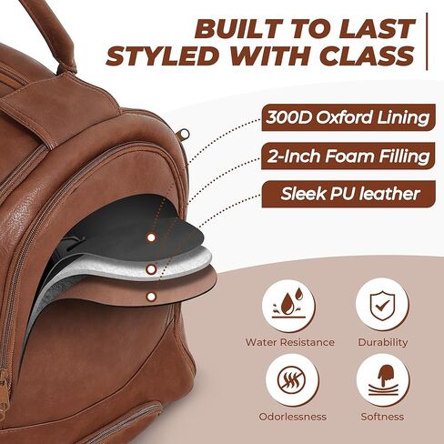 Garment Bags for Travel, 3-in-1 Convertible Duffle Bag with Wheels, Modern Carry-on Travel Bag for Suits, Foldable Rolling Suit Bag for Women Men in Saudi Arabia