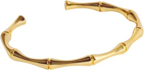 VÓEN Solara Gold Cuff Bracelet for Women - 14K Gold Plated rounded Edge Wrist Cuff Bracelet - Sculptural gold jewelry for women - Modern Polished gold jewelry for Everyday Wear or Gifting in Saudi Arabia