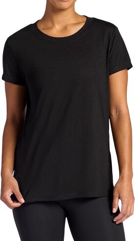 Gaiam Womens Restore Rib Mix T-Shirt, Relaxed Fit, Lightweight Heathered Material, High-Low Hem in Saudi Arabia