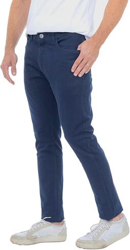 Essentials Men’s Classic Casual Chino Twill Pants Slim Comfort Stretch in Saudi Arabia