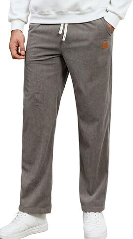 Suwangi سروال قصير مطاطي للرجال كاجوال مستقيم الساق مرونة الخصر الرباط Sweatpant للرجال مع جيوب مريح صالح in Kuwait