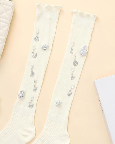Silver Shoe Charms for Sneakers,Bling Shoe Lace Jewelry for Girls,Junk Socks Charms Kit in Saudi Arabia