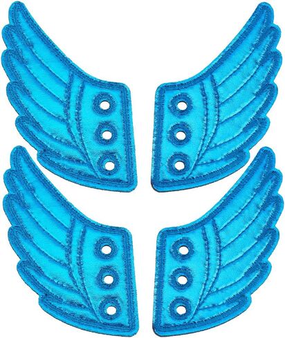GORGECRAFT 3 Pairs Shoe Wings Charms Shoe Wings Shiny Charms Attractive Angel Cloth with Felt Shoes Decorations Lace in Wings Angel for Daily Sports Style Collocation Roller Skate Sneaker in Saudi Arabia