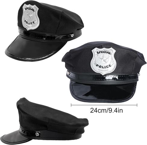 Police Costume Accessories Hat Policeman Badge Cop Handcuffs Swat Police Officer Theme Party Halloween Cosplay in Saudi Arabia