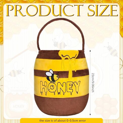 SATINIOR Halloween Candy Bucket Honey Bee Pot Dinosaur Egg Trick or Treat Bag Halloween Costume Accessories Candy Bag Gift in Saudi Arabia