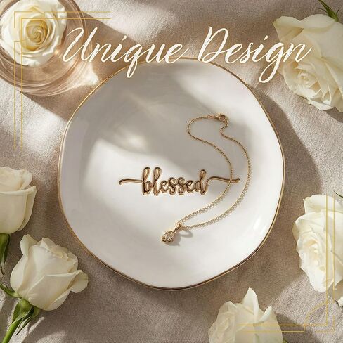 InnoBeta Blessed Gifts for Women, Blessed Jewelry Dish 4.75" - Decorative Trinket Dish for Rings Earrings Keys - Birthday, Mother's Day in Saudi Arabia