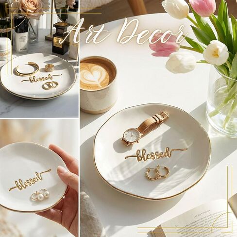 InnoBeta Blessed Gifts for Women, Blessed Jewelry Dish 4.75" - Decorative Trinket Dish for Rings Earrings Keys - Birthday, Mother's Day in Saudi Arabia