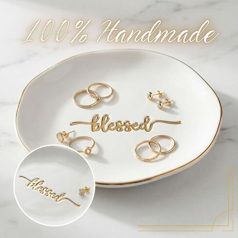 InnoBeta Blessed Gifts for Women, Blessed Jewelry Dish 4.75" - Decorative Trinket Dish for Rings Earrings Keys - Birthday, Mother's Day in Saudi Arabia